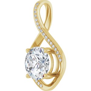 10K Yellow Gold 10 mm Round Pendant Mounting – image 3