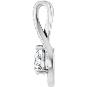 Platinum 6x4 mm Pear Pendant Mounting – image 5