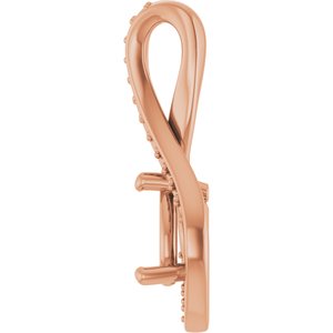 18K Rose Gold 6x4 mm Pear Pendant Mounting – image 6