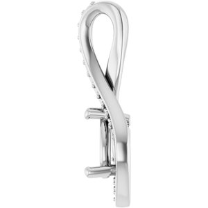 14K White Gold 6x4 mm Pear Pendant Mounting – image 6