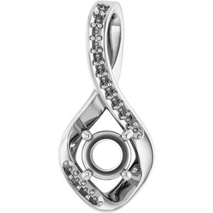 Continuum Sterling Silver 4.8 mm Round Pendant Mounting – image 2