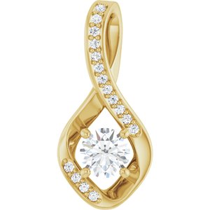 14K Yellow Gold 4.8 mm Round Pendant Mounting