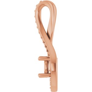 10K Rose Gold 4.8 mm Round Pendant Mounting – image 6