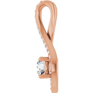 10K Rose Gold 4.8 mm Round Pendant Mounting – image 5