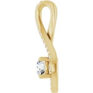 10K Yellow Gold 4.8 mm Round Pendant Mounting – image 5