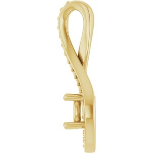 14K Yellow Gold 4.8 mm Round Pendant Mounting – image 6