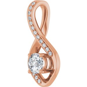 18K Rose Gold 4.8 mm Round Pendant Mounting – image 3