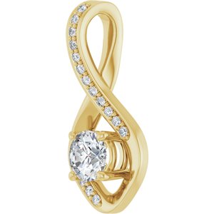 18K Yellow Gold 4.8 mm Round Pendant Mounting – image 3