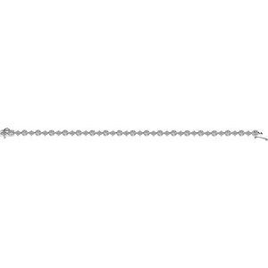 14K White Gold 2 1/2 CTW Natural Diamond 7.5" Bracelet – image 3