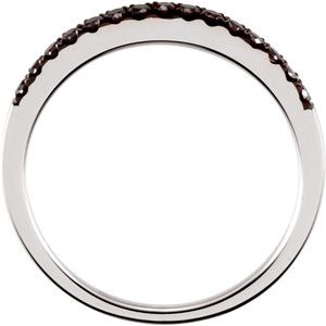 14K White Gold 1/5 CTW Black Diamond Stackable Ring