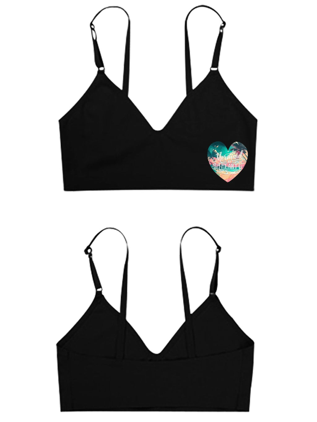 Mermaid at Heart Seamless Bra for Women (Front Printing)