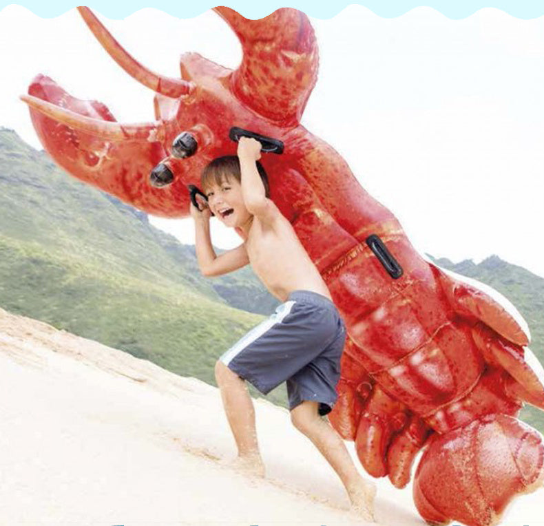 Inflatable Lobster Pool Float – Giant Ride-On Water Toy with Handles