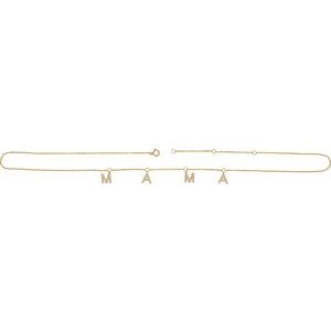 14K Yellow Gold 1/3 CTW Lab-Grown Diamond Mama 16-18" Necklace – image 2