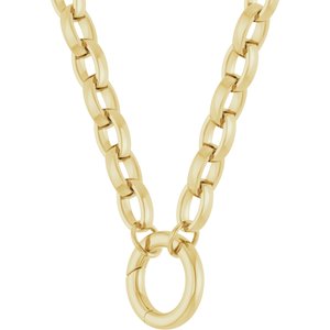 18K Yellow Gold-Plated Sterling Silver Circle Charm 18" Necklace – image 2