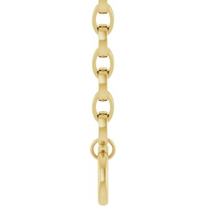 18K Yellow Gold-Plated Sterling Silver Circle Charm 18" Necklace – image 3