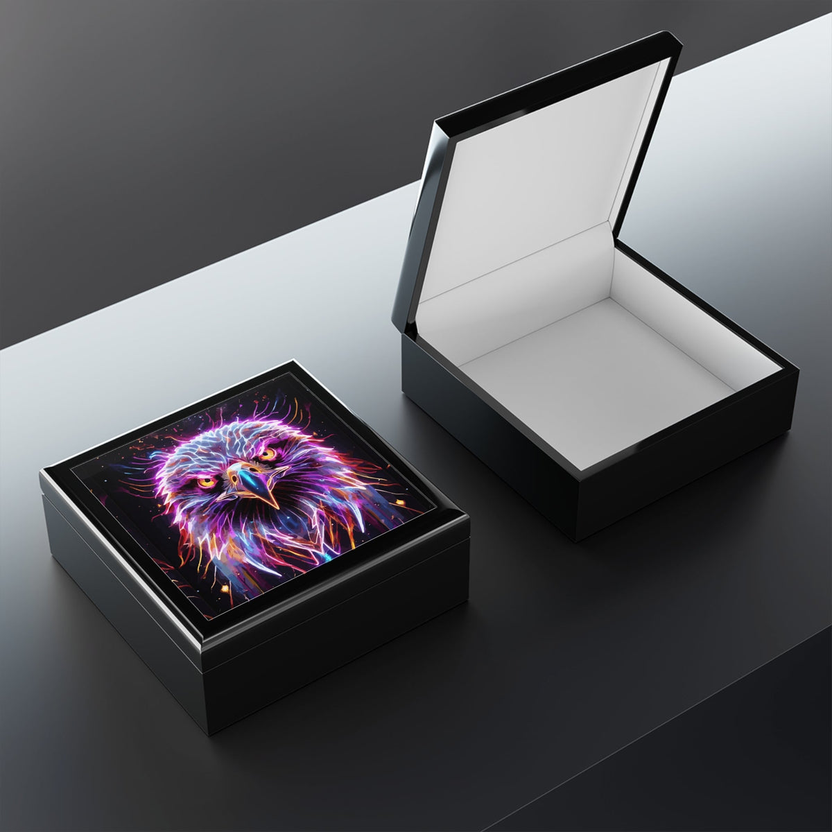 Electric Eagle Wooden Jewelry Box