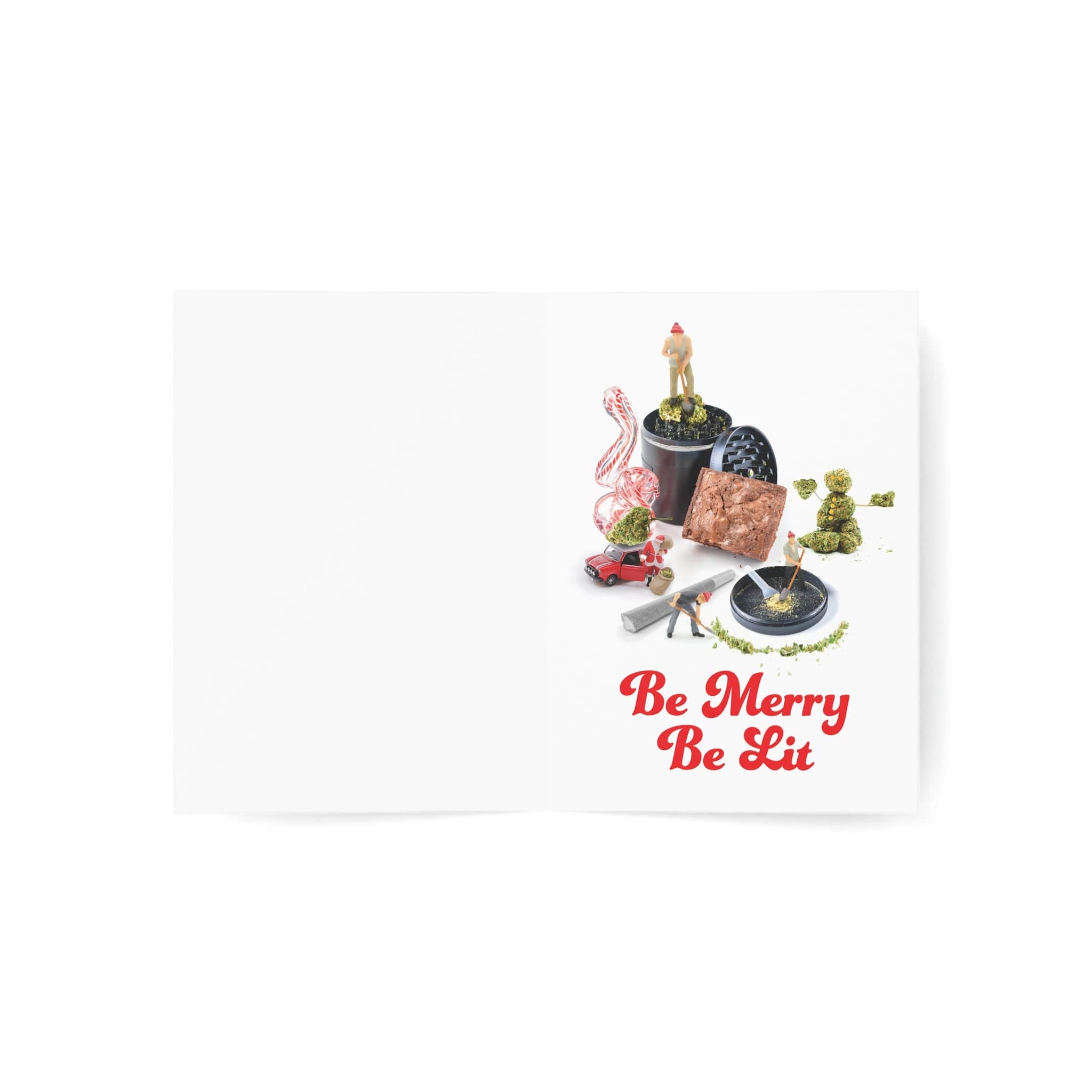 Tis The Season, Be Merry Be Lit Holiday Greeting Cards (1, 10, 30, and 50pcs)