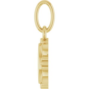 18K Yellow Gold-Plated Sterling Silver Vintage-Inspired Pendant – image 3