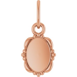 14K Rose Gold Vintage-Inspired Pendant