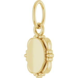14K Yellow Gold Vintage-Inspired Pendant – image 2