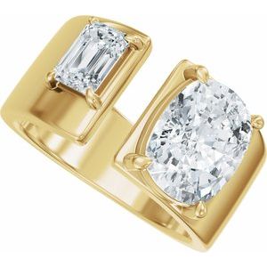 2 1/2 Ctw Lab-Grown Diamond Two-Stone Engagement Ring