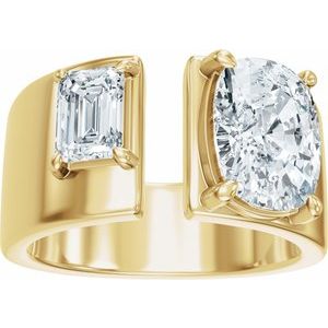 2 1/2 Ctw Lab-Grown Diamond Two-Stone Engagement Ring