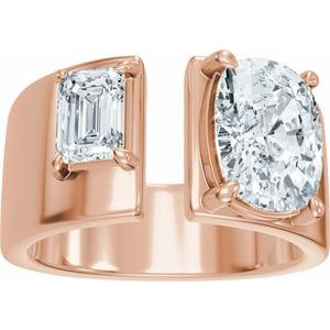 2 1/2 Ctw Lab-Grown Diamond Two-Stone Engagement Ring