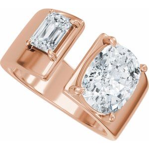 2 1/2 Ctw Lab-Grown Diamond Two-Stone Engagement Ring