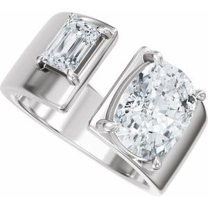 2 1/2 Ctw Lab-Grown Diamond Two-Stone Engagement Ring