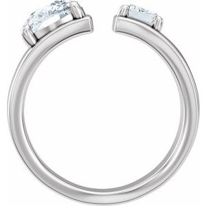 2 1/2 Ctw Lab-Grown Diamond Two-Stone Engagement Ring