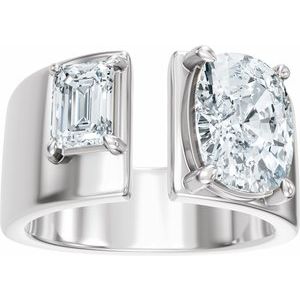 2 1/2 Ctw Lab-Grown Diamond Two-Stone Engagement Ring