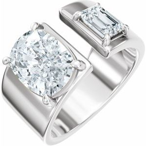 2 1/2 Ctw Lab-Grown Diamond Two-Stone Engagement Ring