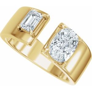 1 1/3 Ctw Lab-Grown Diamond Two-Stone Engagement Ring
