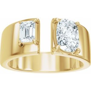 1 1/3 Ctw Lab-Grown Diamond Two-Stone Engagement Ring