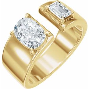 1 1/3 Ctw Lab-Grown Diamond Two-Stone Engagement Ring
