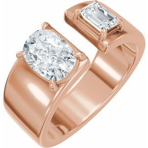 1 1/3 Ctw Lab-Grown Diamond Two-Stone Engagement Ring