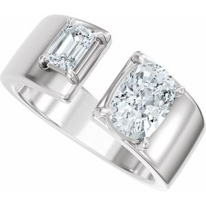 1 1/3 Ctw Lab-Grown Diamond Two-Stone Engagement Ring
