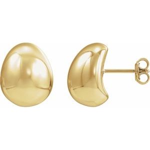 Electroform Puffed Ball Stud Earrings