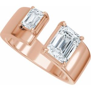 2 1/2 Ctw Lab-Grown Diamond Two-Stone Engagement Ring