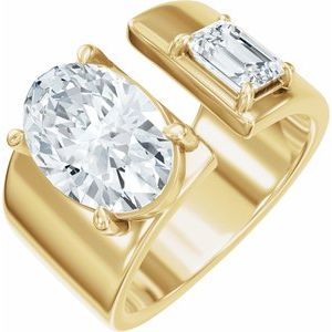 2 1/2 Ctw Lab-Grown Diamond Two-Stone Engagement Ring