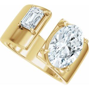 2 1/2 Ctw Lab-Grown Diamond Two-Stone Engagement Ring