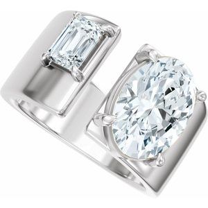 2 1/2 Ctw Lab-Grown Diamond Two-Stone Engagement Ring