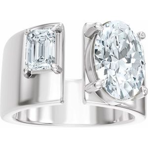2 1/2 Ctw Lab-Grown Diamond Two-Stone Engagement Ring