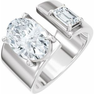 2 1/2 Ctw Lab-Grown Diamond Two-Stone Engagement Ring