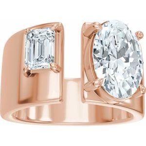 2 1/2 Ctw Lab-Grown Diamond Two-Stone Engagement Ring