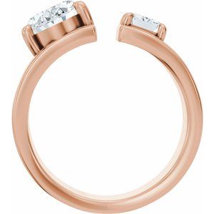 2 1/2 Ctw Lab-Grown Diamond Two-Stone Engagement Ring