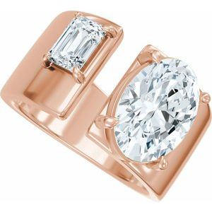 2 1/2 Ctw Lab-Grown Diamond Two-Stone Engagement Ring