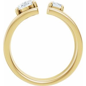 1 1/4 Ctw Lab-Grown Diamond Two-Stone Engagement Ring