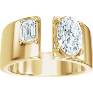 1 1/4 Ctw Lab-Grown Diamond Two-Stone Engagement Ring