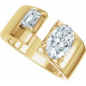 1 1/4 Ctw Lab-Grown Diamond Two-Stone Engagement Ring